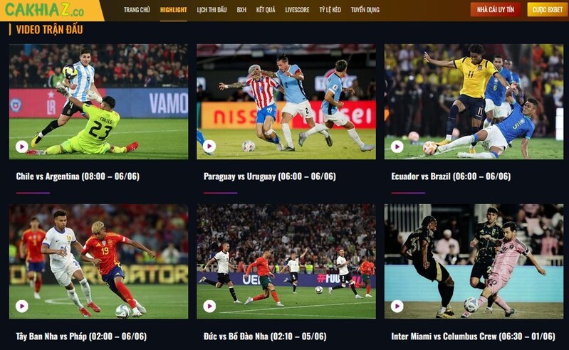 Tận hưởng trải nghiệm xem bóng đá trực tiếp đỉnh cao cùng website số 1 Việt Nam – Cakhia Live